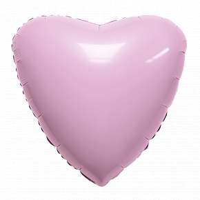 Agura сердце 19'/ сатин (мистик) - розовый фламинго 221332Фольга