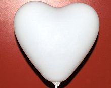 Сердце 12" (30см) пастель белые 100 Everts (EV16) 
